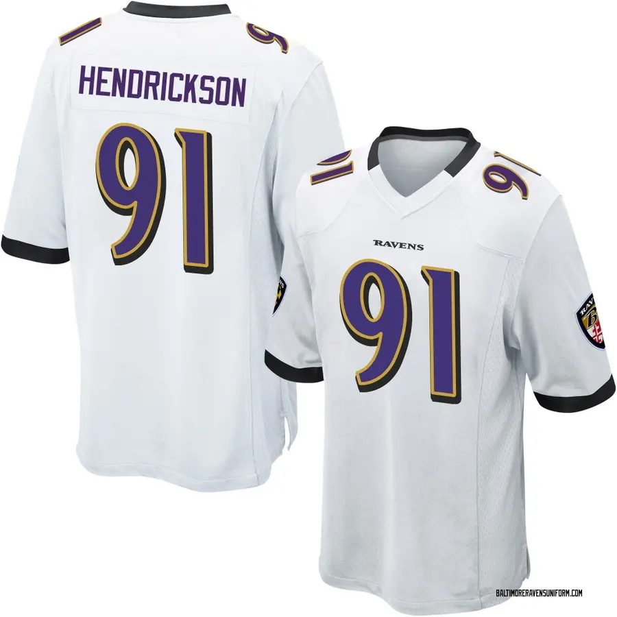 Nike Trey Hendrickson Baltimore Ravens Men's Game White Jersey