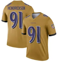 Nike Trey Hendrickson Baltimore Ravens Men's Legend Gold Inverted Jersey