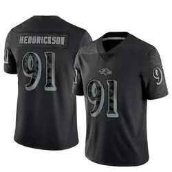 Nike Trey Hendrickson Baltimore Ravens Men's Limited Black Reflective Jersey