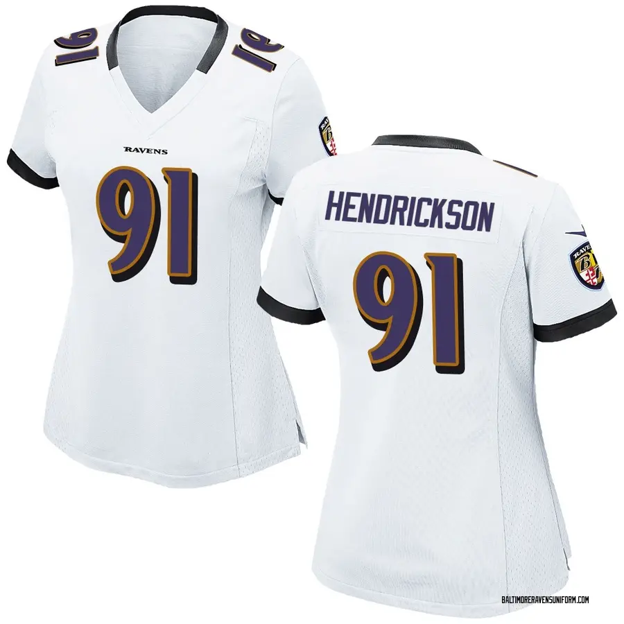 Nike Trey Hendrickson Baltimore Ravens Women's Game White Jersey