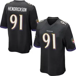 Nike Trey Hendrickson Baltimore Ravens Youth Game Black Jersey