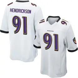 Nike Trey Hendrickson Baltimore Ravens Youth Game White Jersey