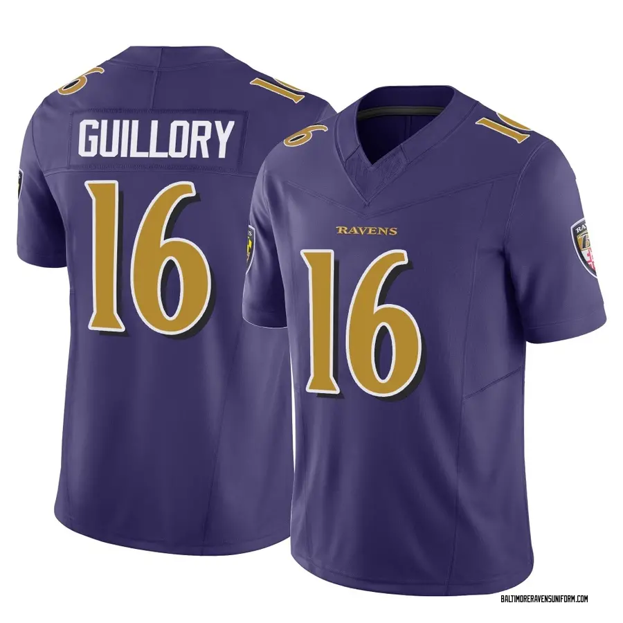 Nike Xavier Guillory Baltimore Ravens Men's Limited Purple Vapor F.U.S.E. Jersey