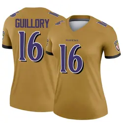 Nike Xavier Guillory Baltimore Ravens Women's Legend Gold Inverted Jersey