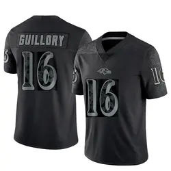 Nike Xavier Guillory Baltimore Ravens Youth Limited Black Reflective Jersey